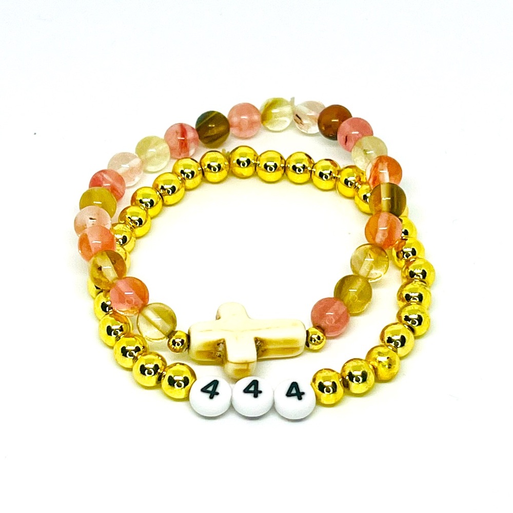 444 and Cross bracelet